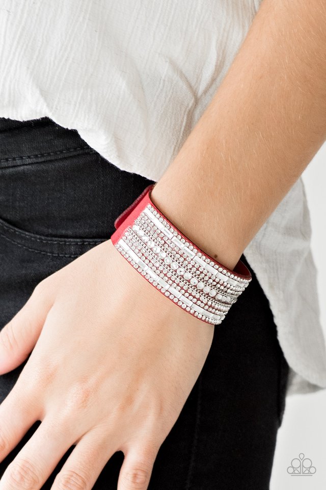 Paparazzi red wrap bracelet outlet