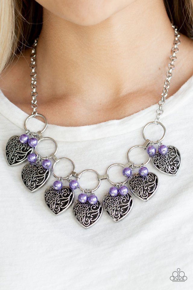 Paparazzi Very Valentine Purple Necklace LisaAbercrombie