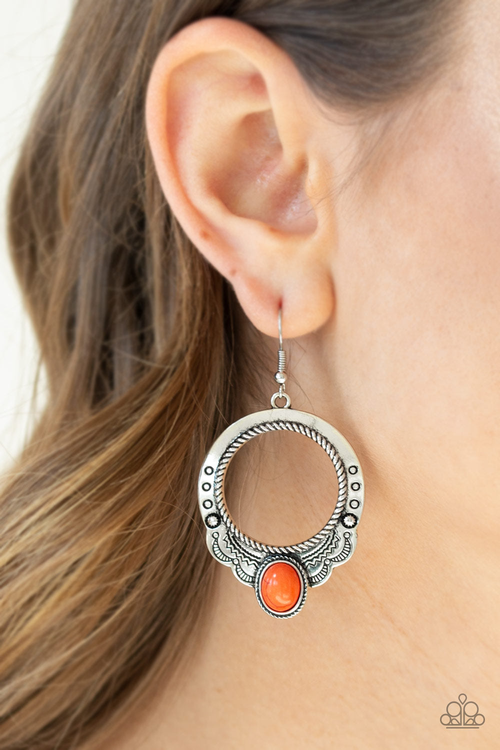 Paparazzi ♥ Natural Springs - Orange ♥  Earrings