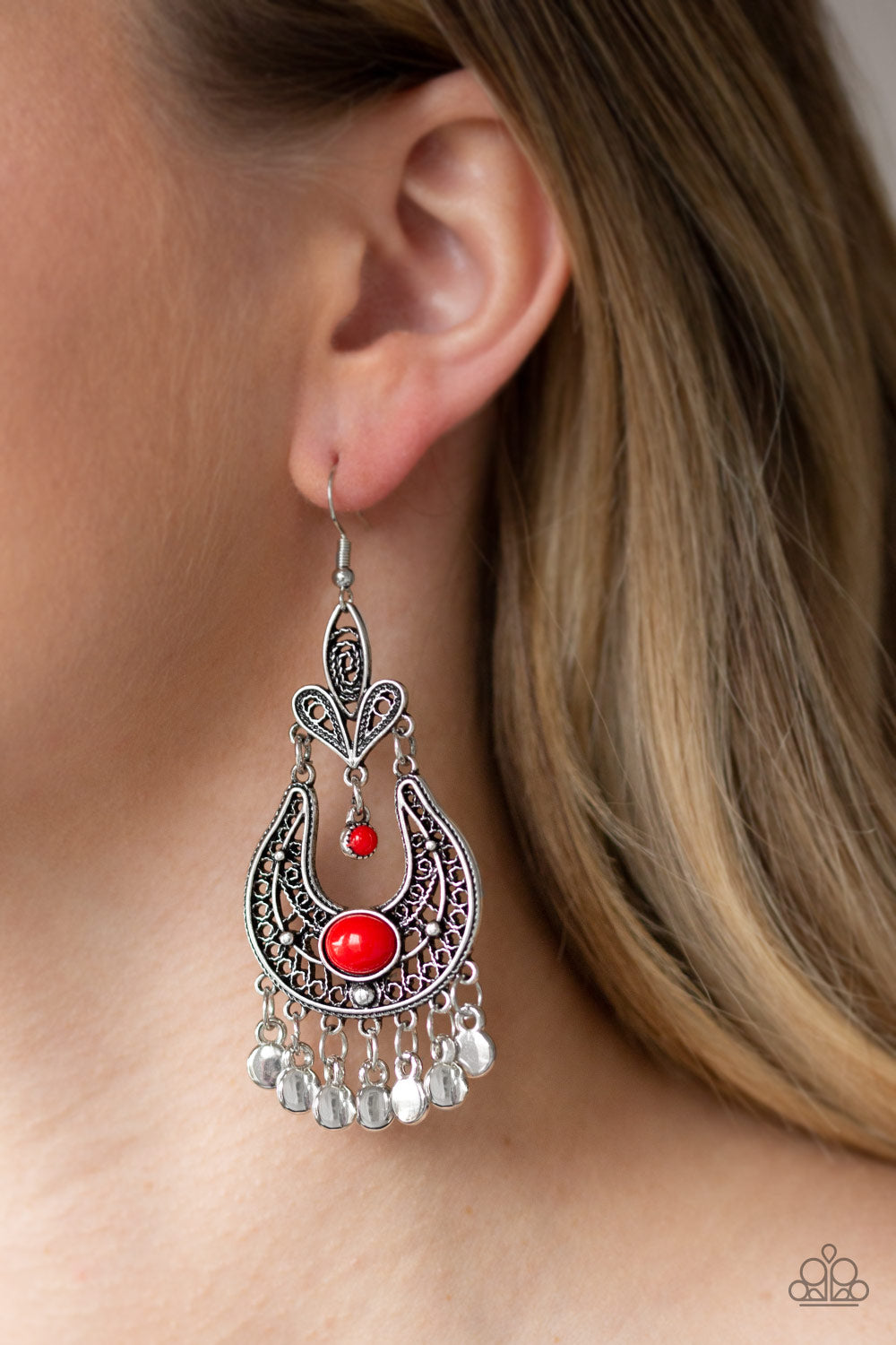 Paparazzi ♥ Fiesta Flair - Red ♥  Earrings