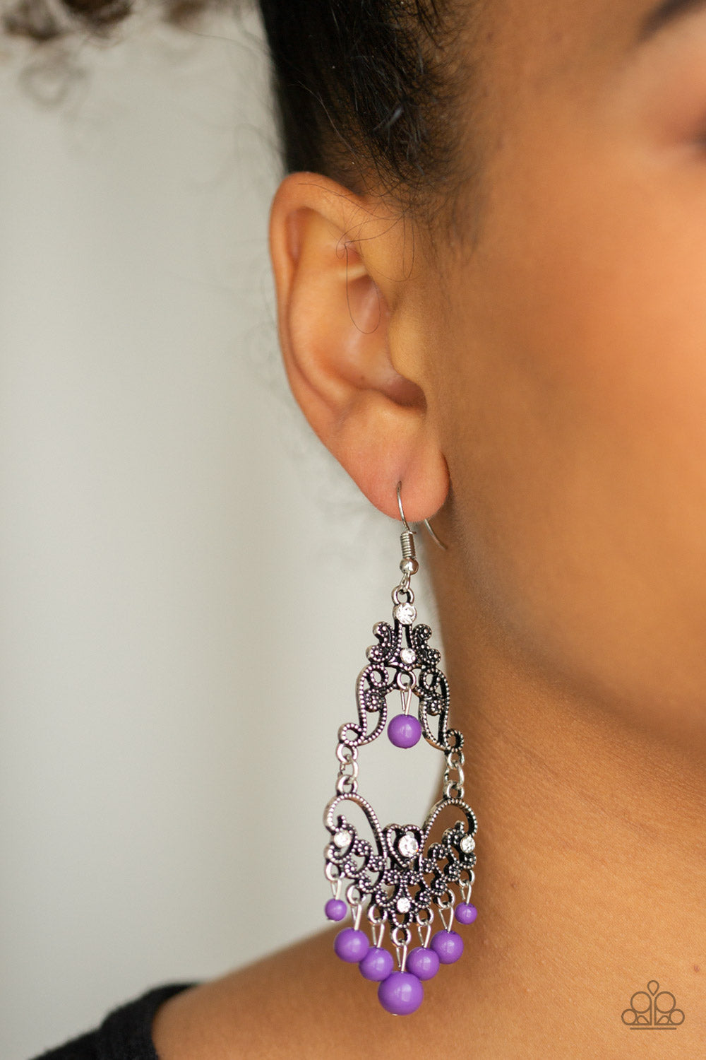 Paparazzi ♥ Colorfully Cabaret - Purple ♥  Earrings