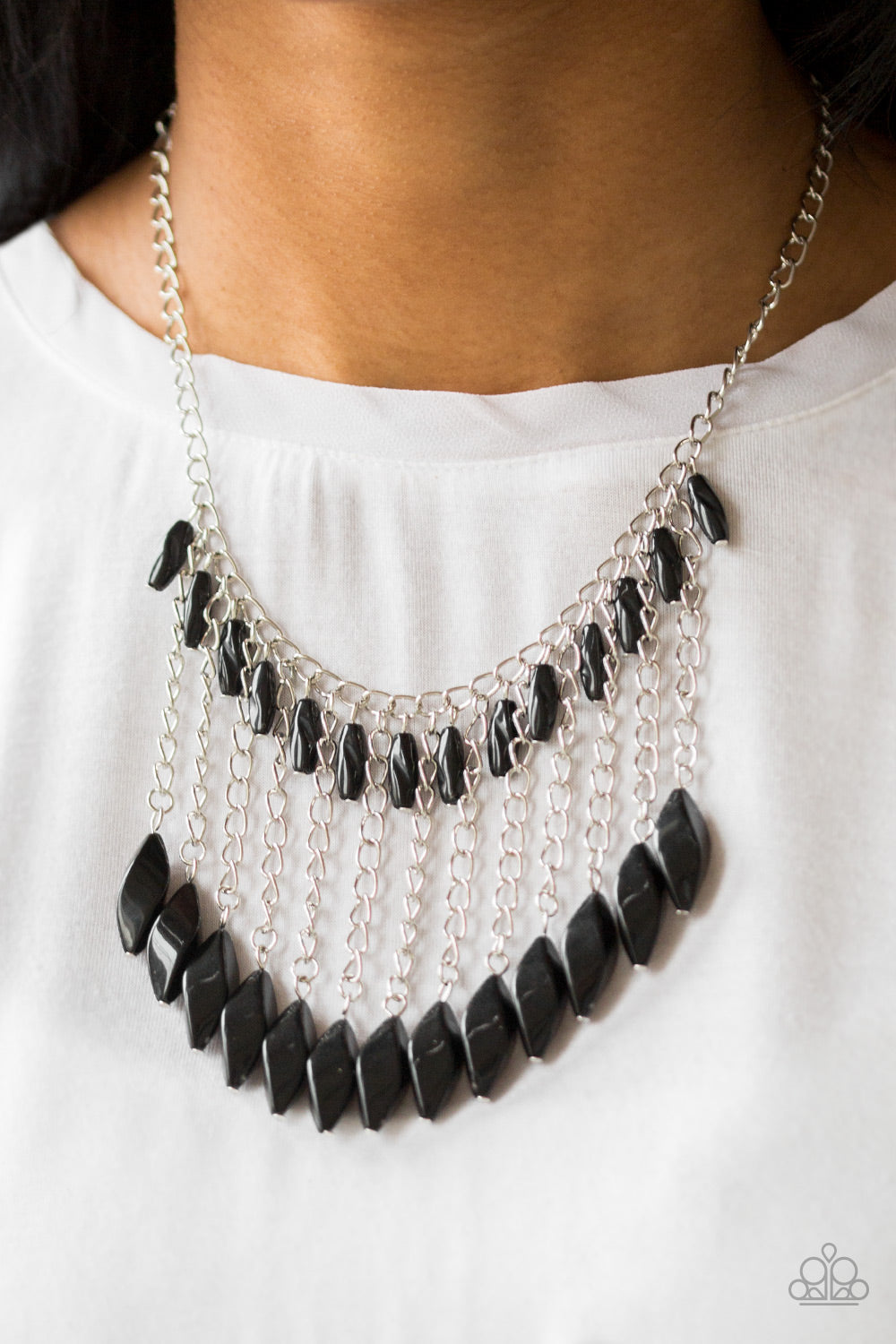 Paparazzi ♥ Venturous Vibes - Black ♥ Necklace