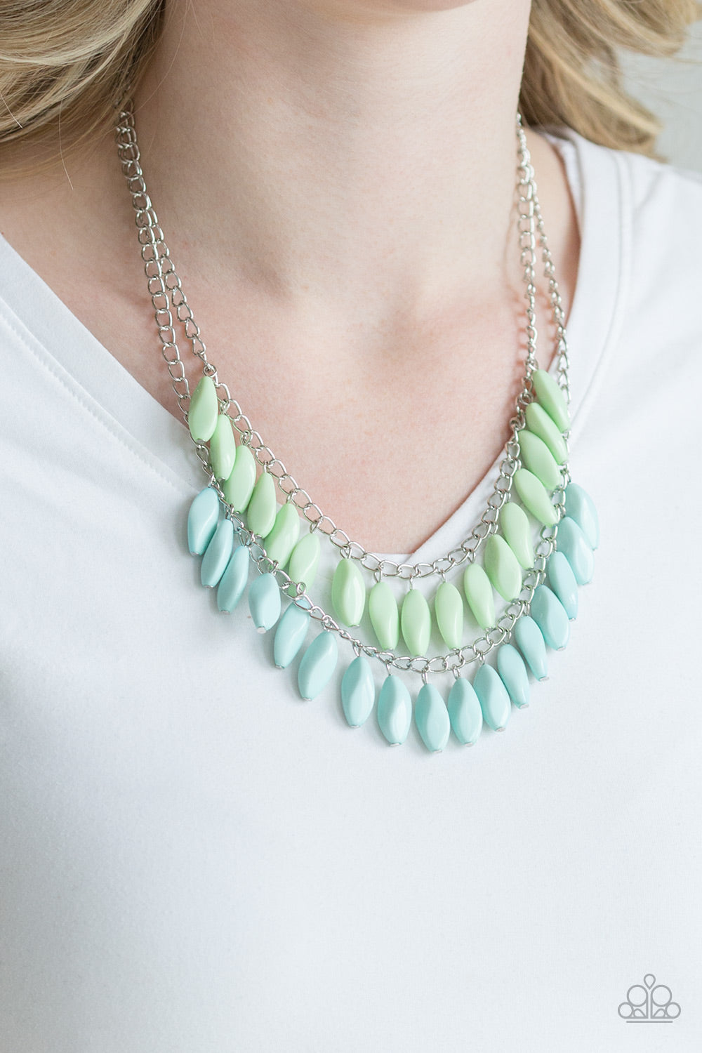 Paparazzi Beaded Boardwalk Blue Necklace LisaAbercrombie