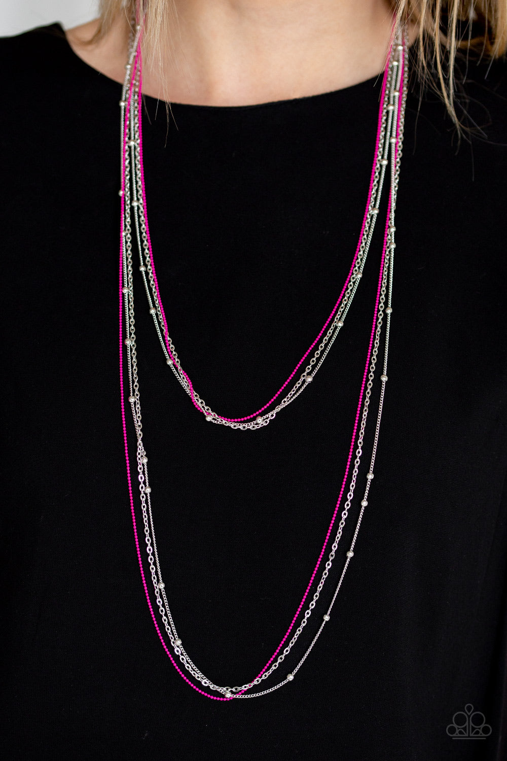 Paparazzi ♥ What A COLORFUL World - Pink ♥ Necklace