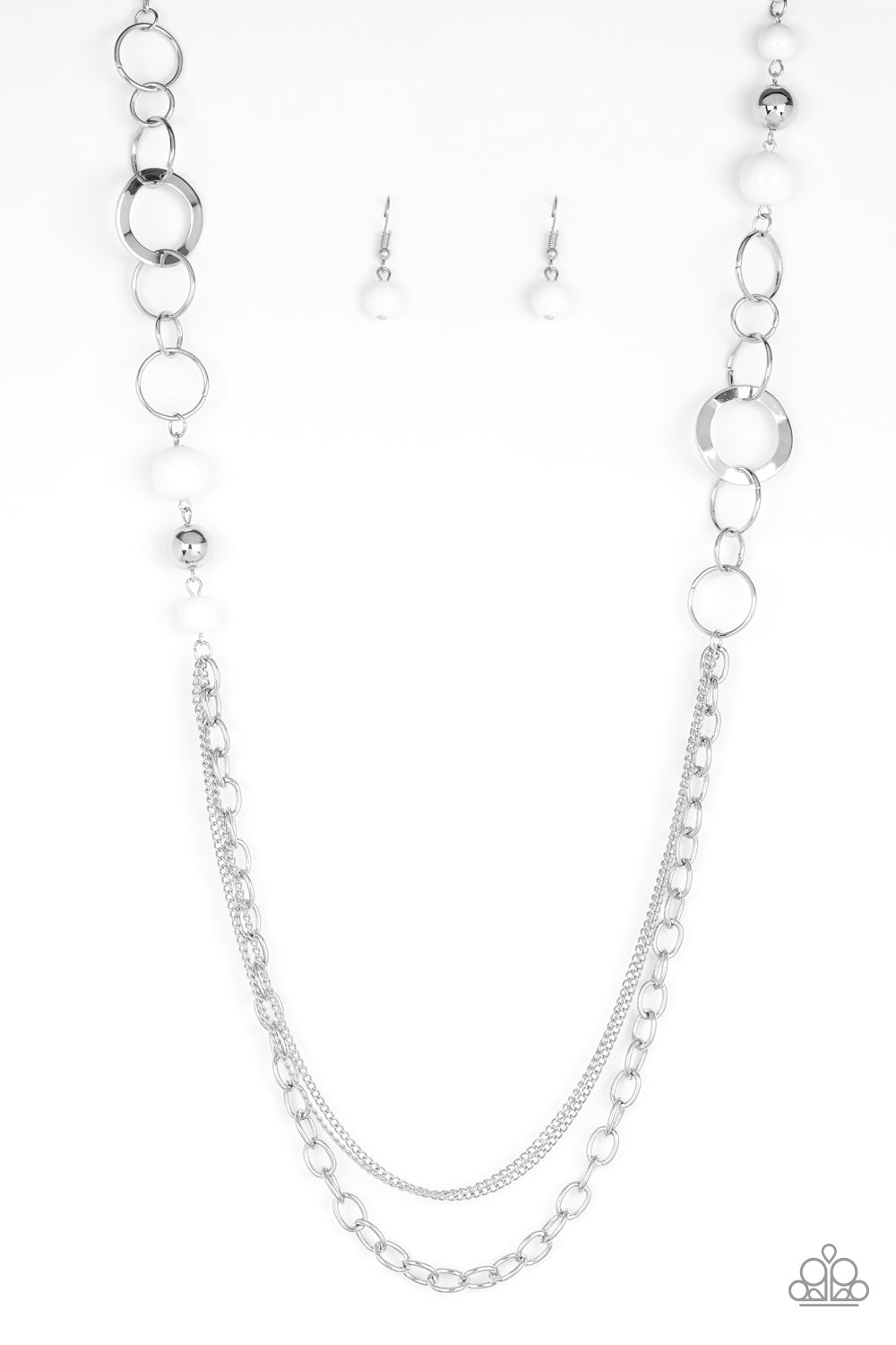 Park Avenue Palace - white - Paparazzi necklace – JewelryBlingThing