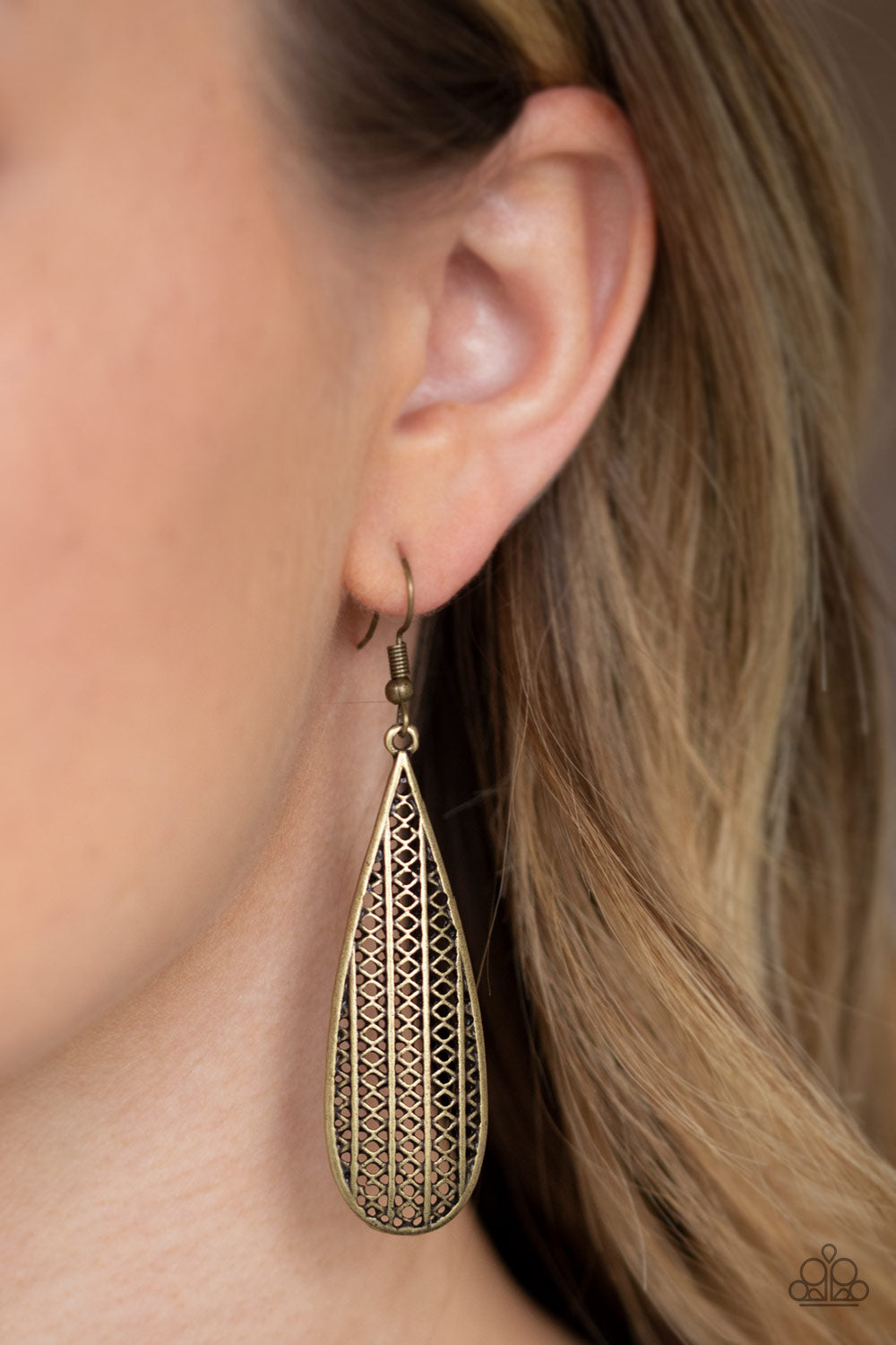 Paparazzi ♥ Terra Tears - Brass ♥  Earrings