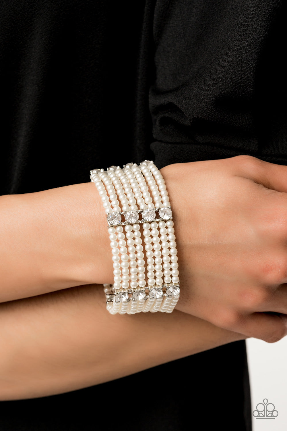 Paparazzi white pearl bracelet shop