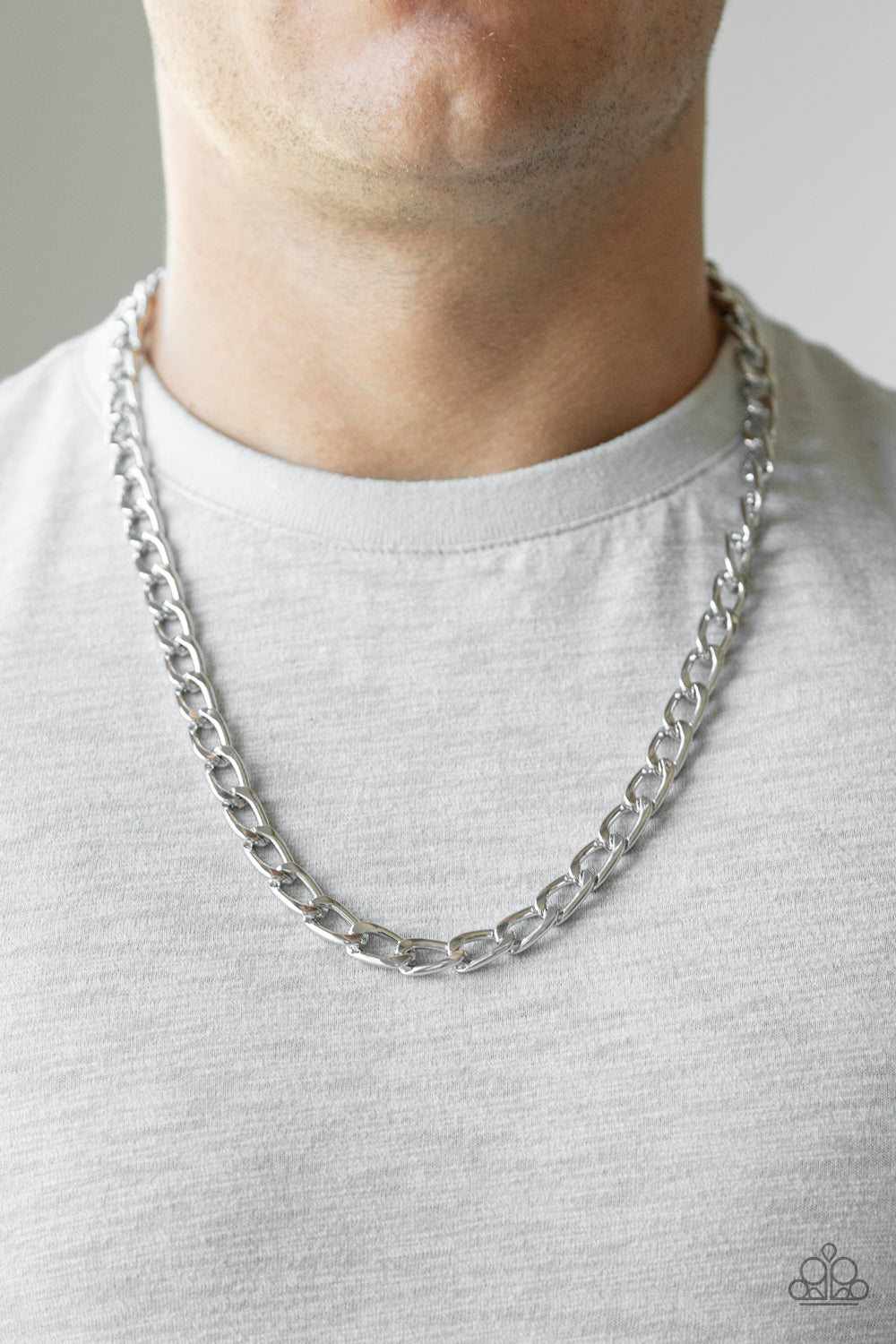 Paparazzi mens silver deals necklace