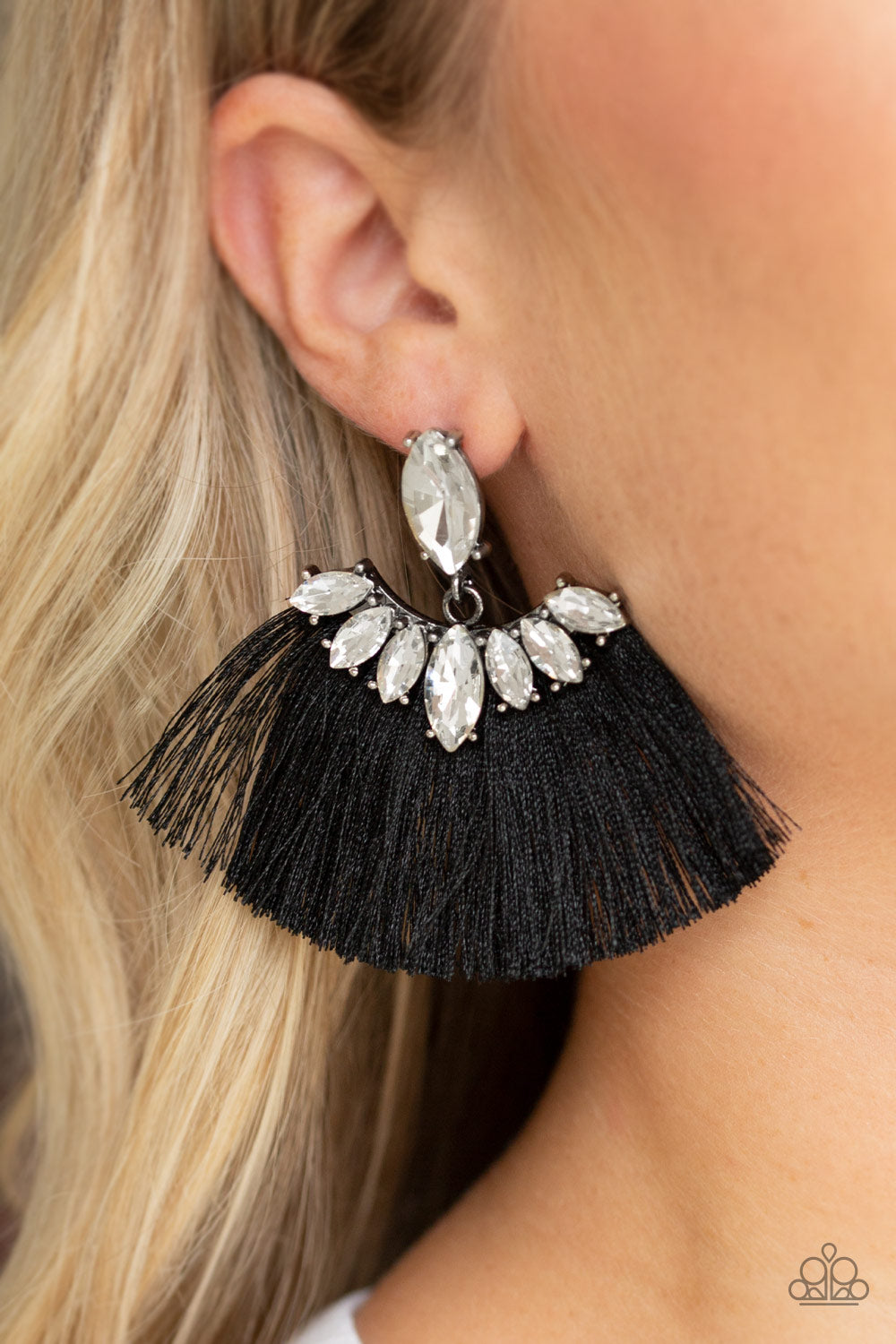 Paparazzi Formal Flair Black Post Earrings LisaAbercrombie