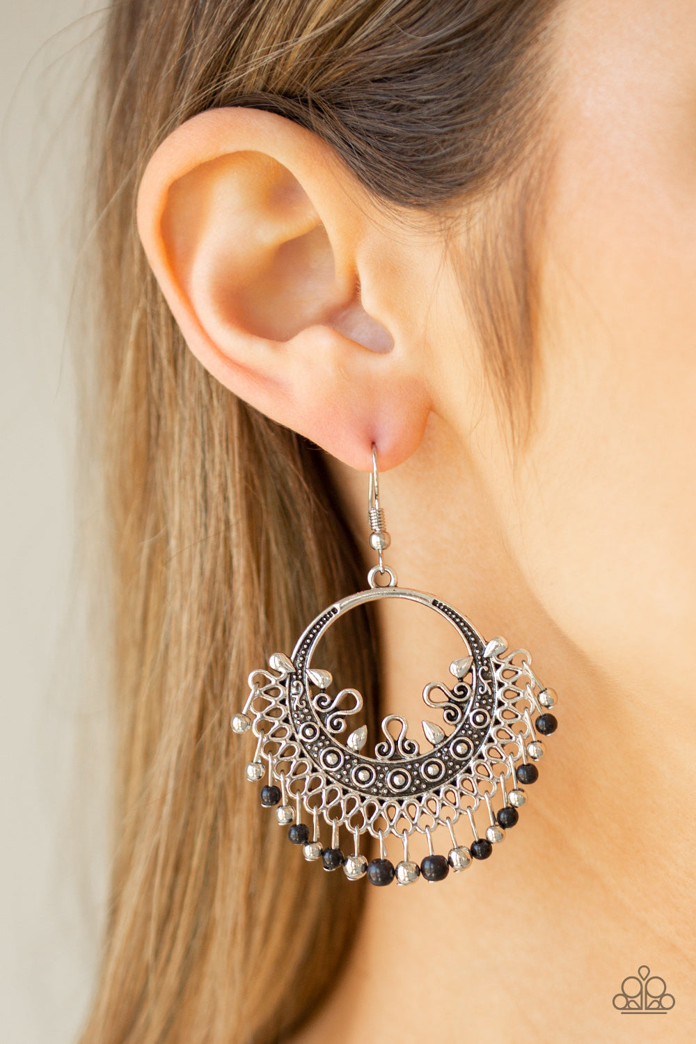 Paparazzi ♥ Canyonlands Celebration - Black ♥  Earrings