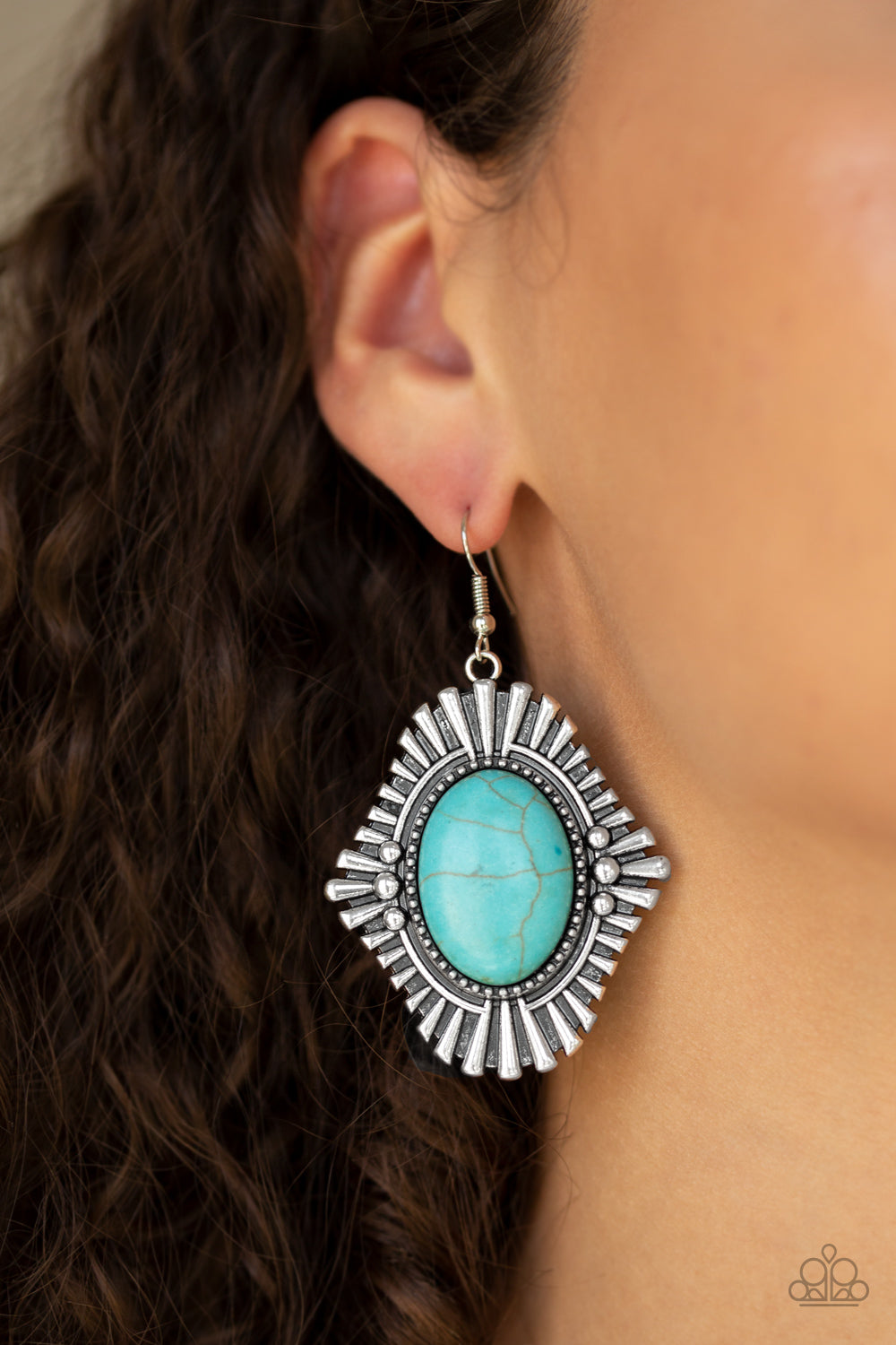 Paparazzi ♥ Easy As PIONEER - Blue ♥  Earrings