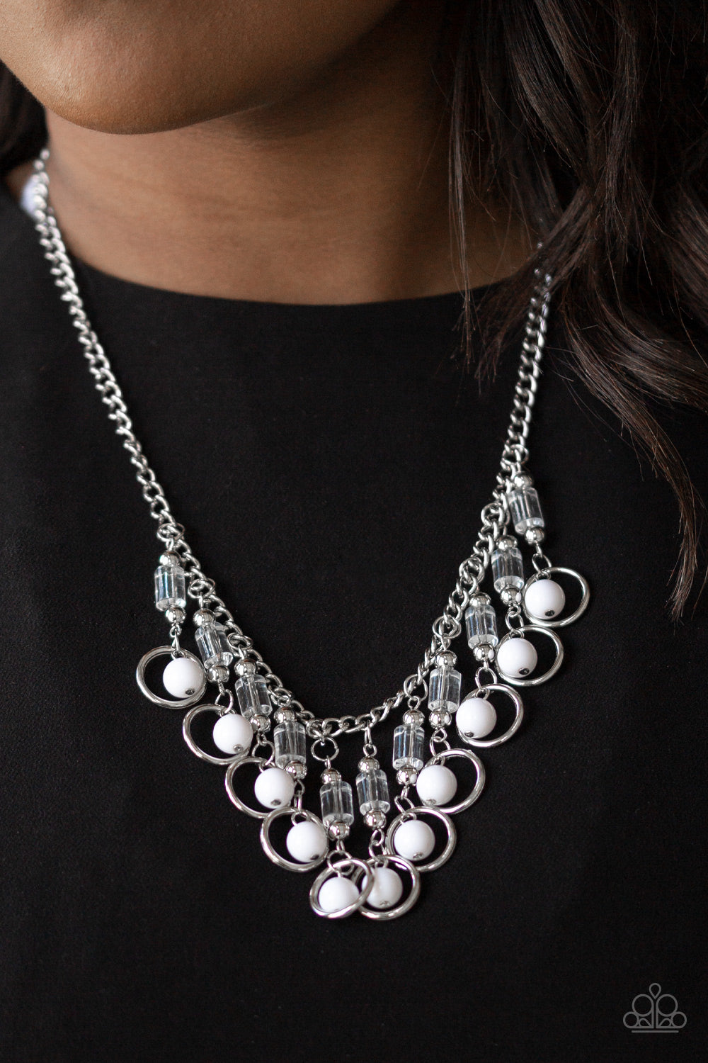 Paparazzi ♥ Cool Cascade - White ♥  Necklace