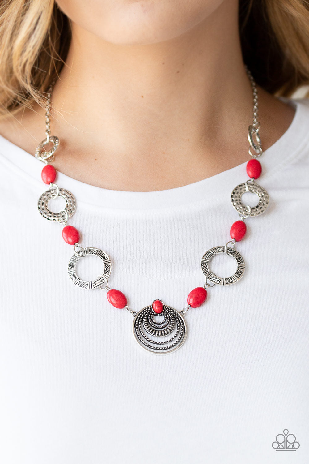 Paparazzi ♥ Zen Trend - Red ♥  Necklace