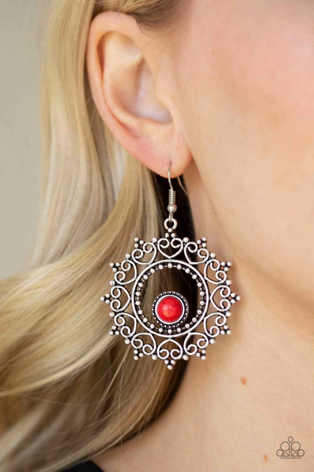 Paparazzi ♥ Wreathed In Whimsicality - Red ♥  Earrings