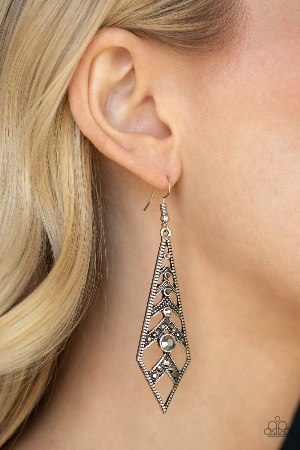 Paparazzi ♥ Flared Flair - Silver ♥  Earrings