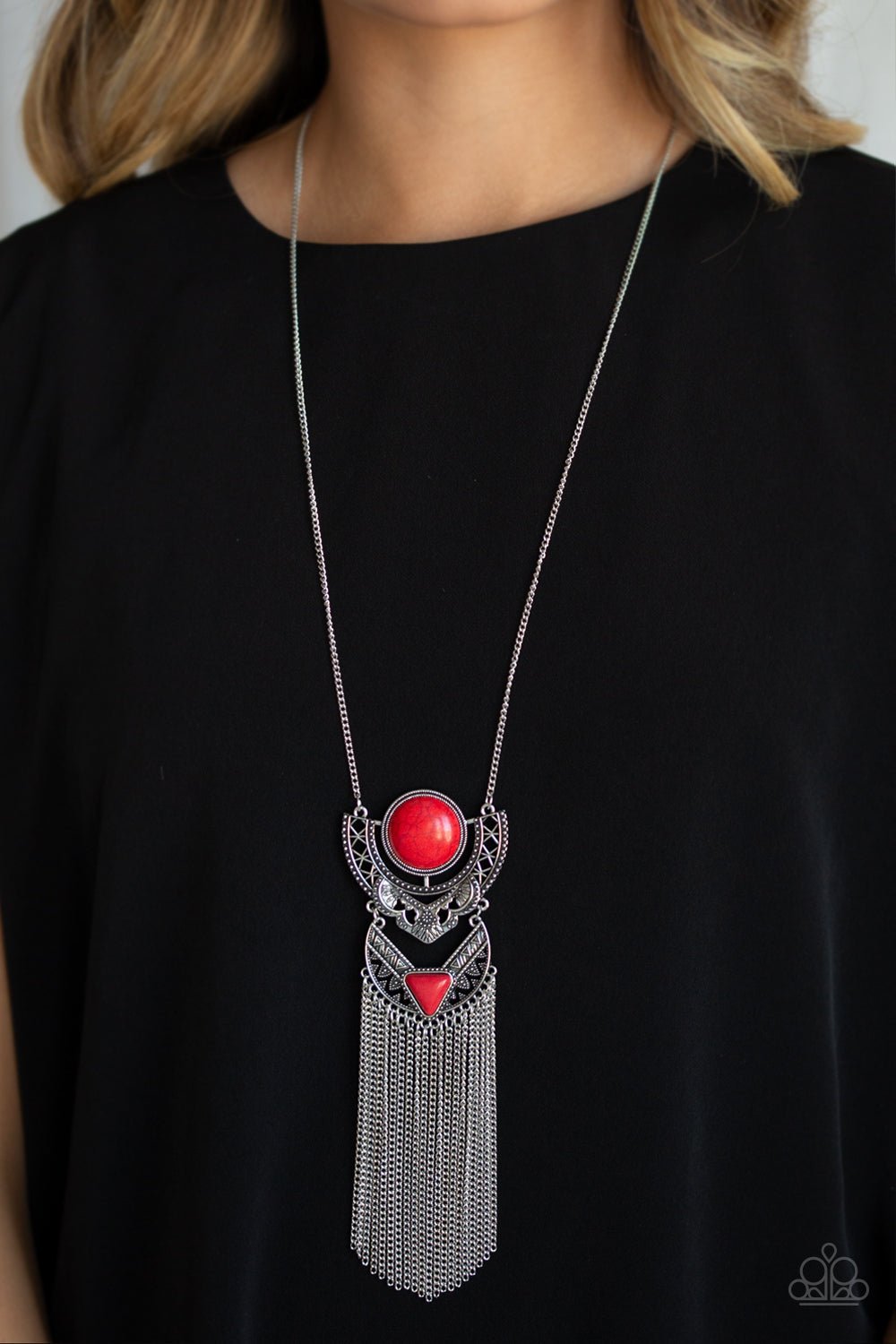 Paparazzi ♥ Spirit Trek - Red ♥  Necklace