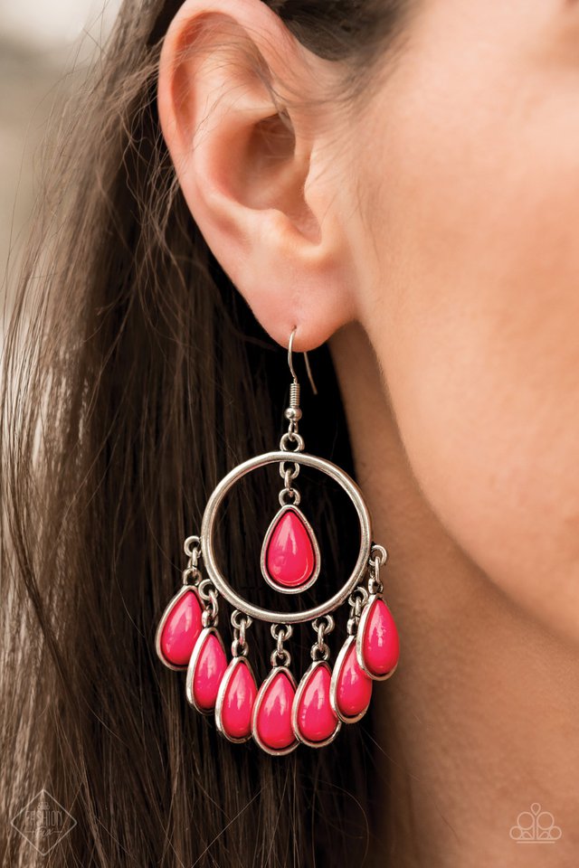 Paparazzi Greatest Treasure - Pink Earring – A Finishing Touch Jewelry