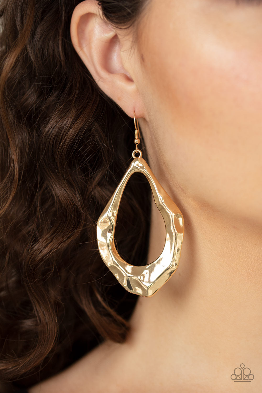 Paparazzi ♥ Industrial Imperfection - Gold ♥  Earrings