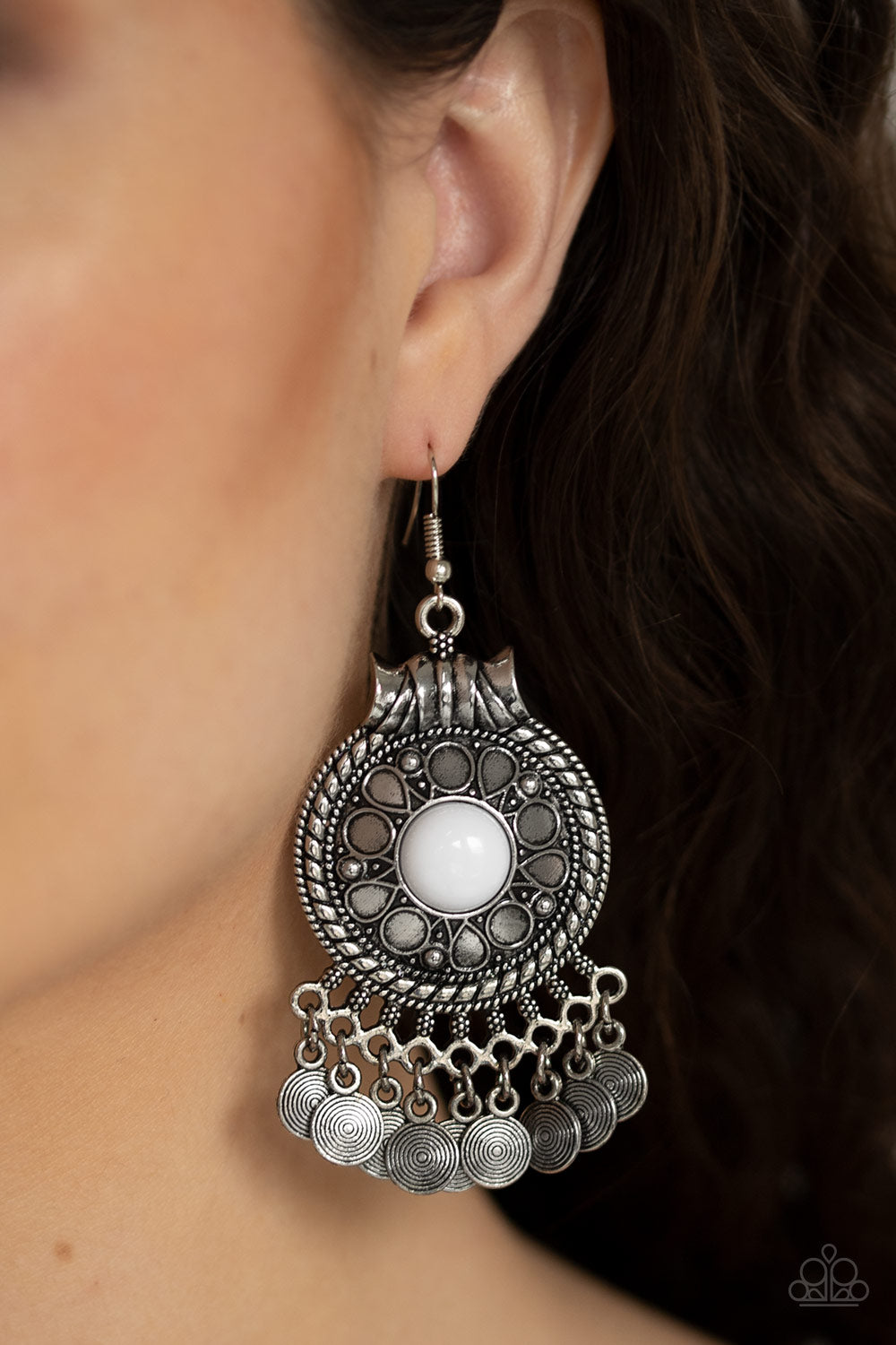 Paparazzi ♥ Rural Rhythm - White ♥  Earrings