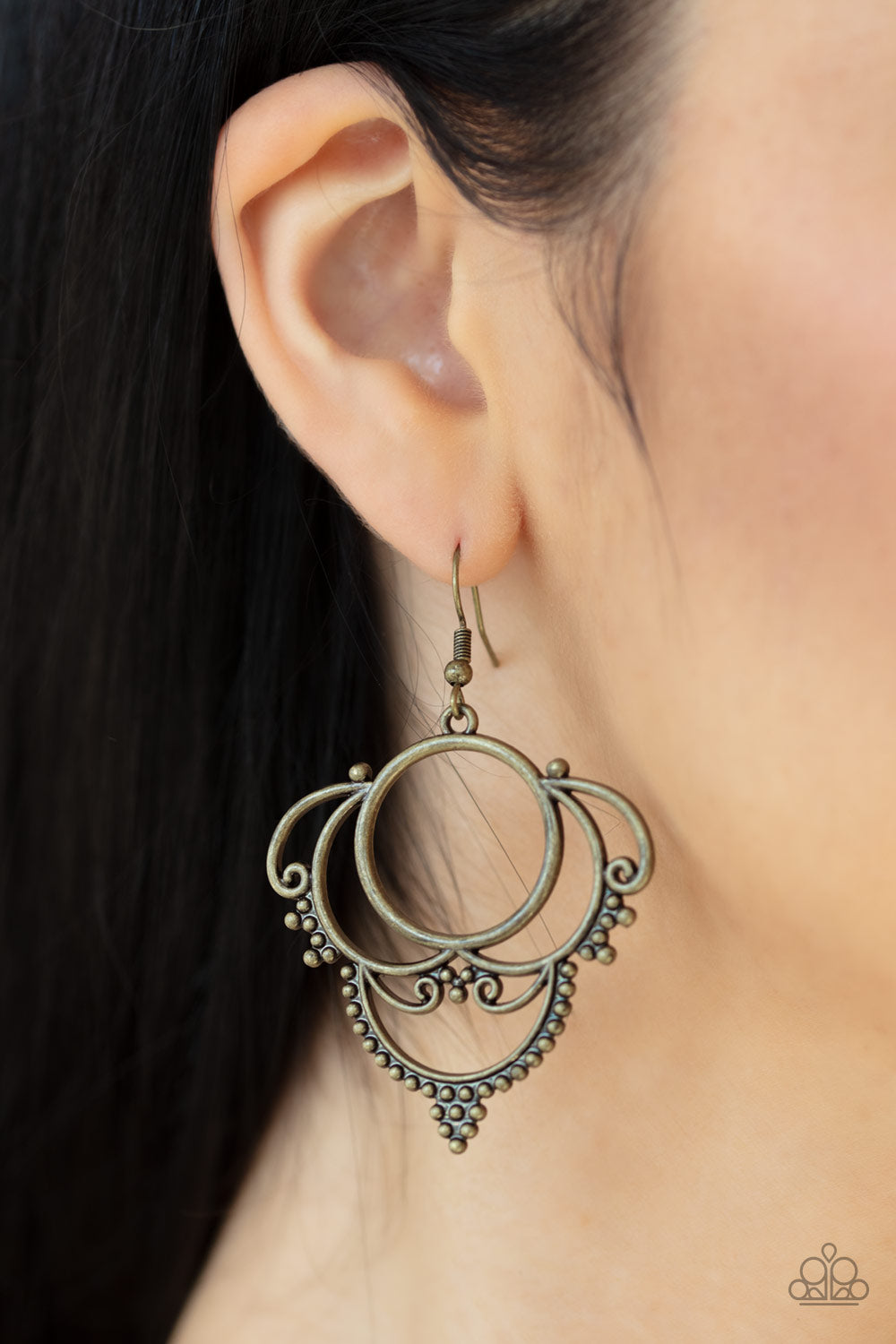 Paparazzi ♥ Metallic Macrame - Brass ♥  Earrings