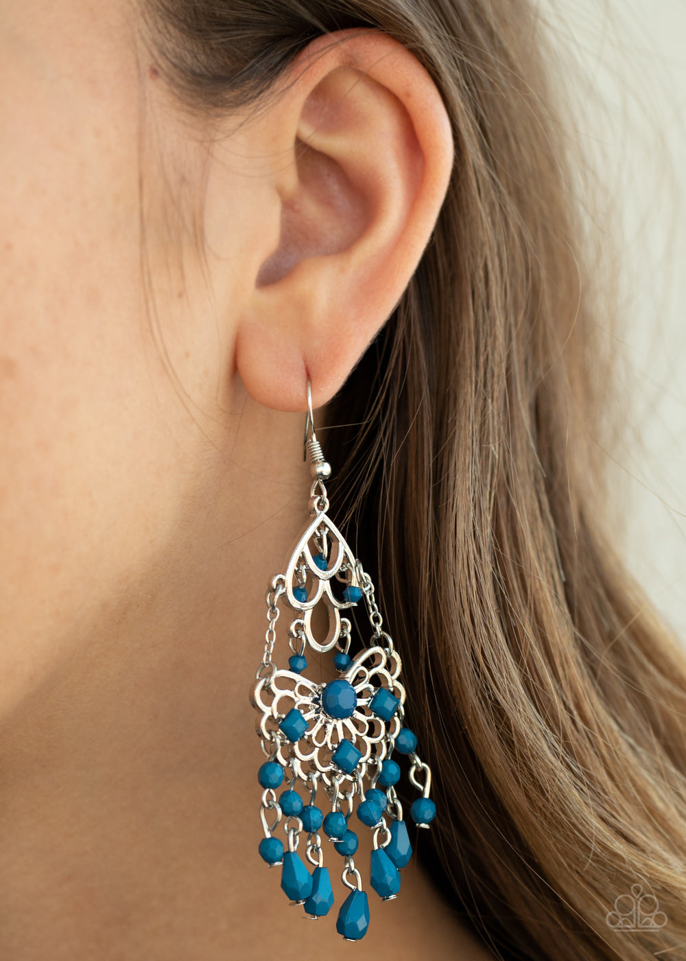 Paparazzi ♥ Glass Slipper Glamour - Blue ♥  Earrings