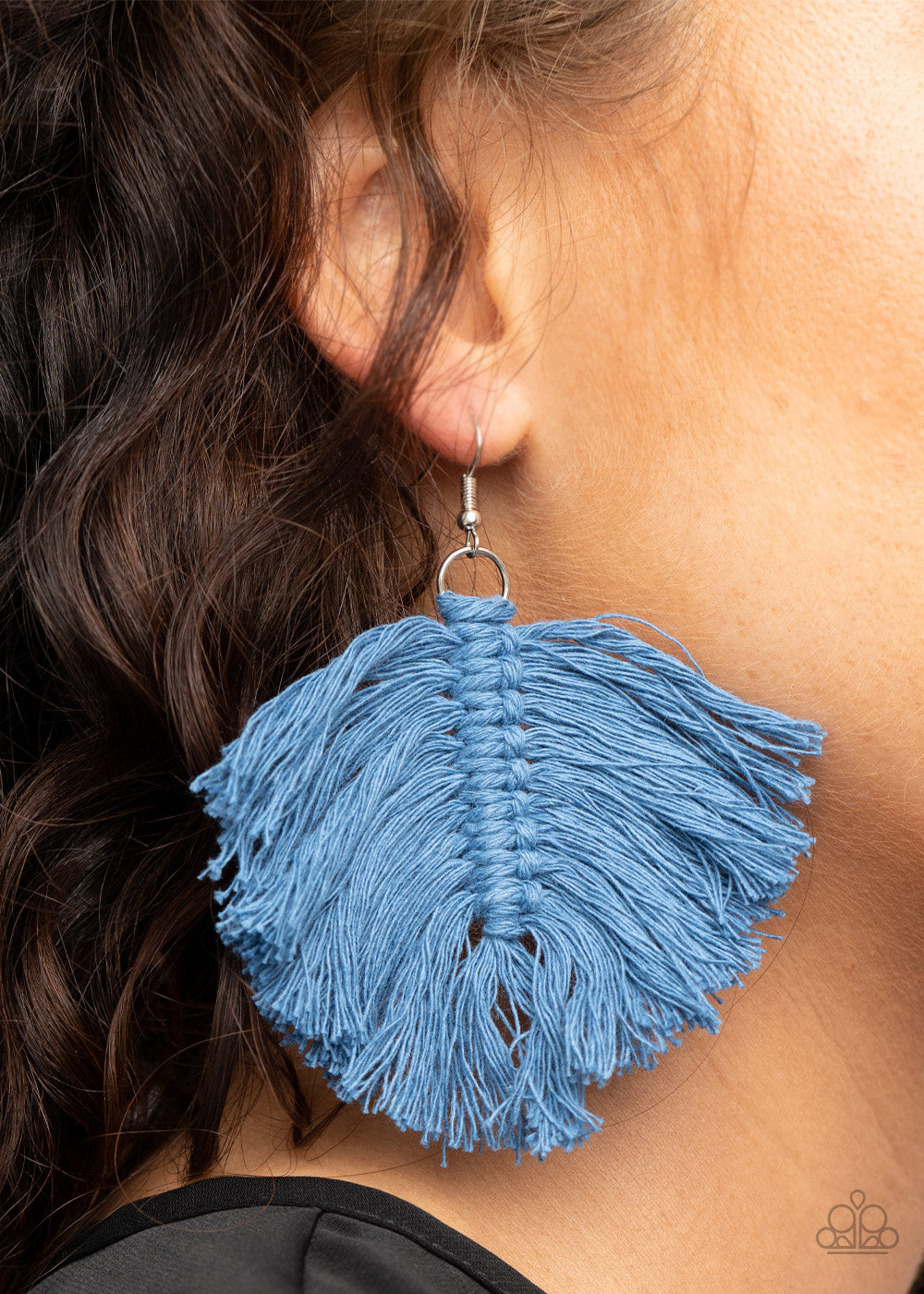 Paparazzi ♥ Macrame Mamba - Blue ♥  Earrings