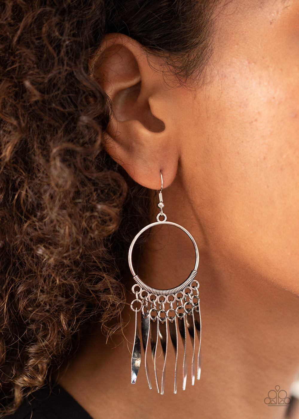 Paparazzi ♥ Let GRIT Be! - Silver ♥  Earrings