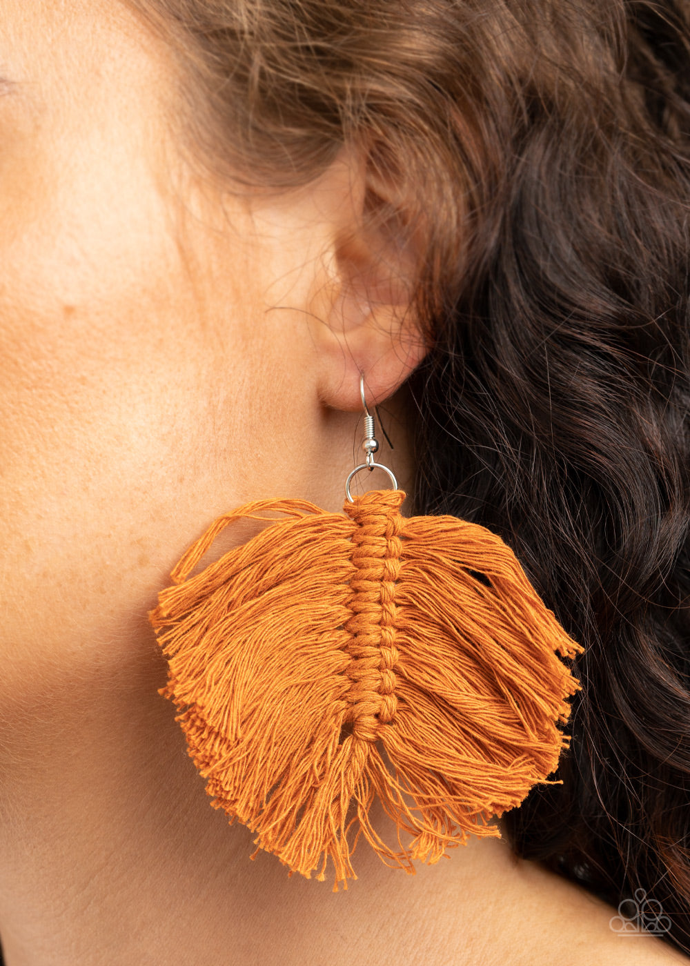 Paparazzi ♥ Macrame Mamba - Brown ♥  Earrings