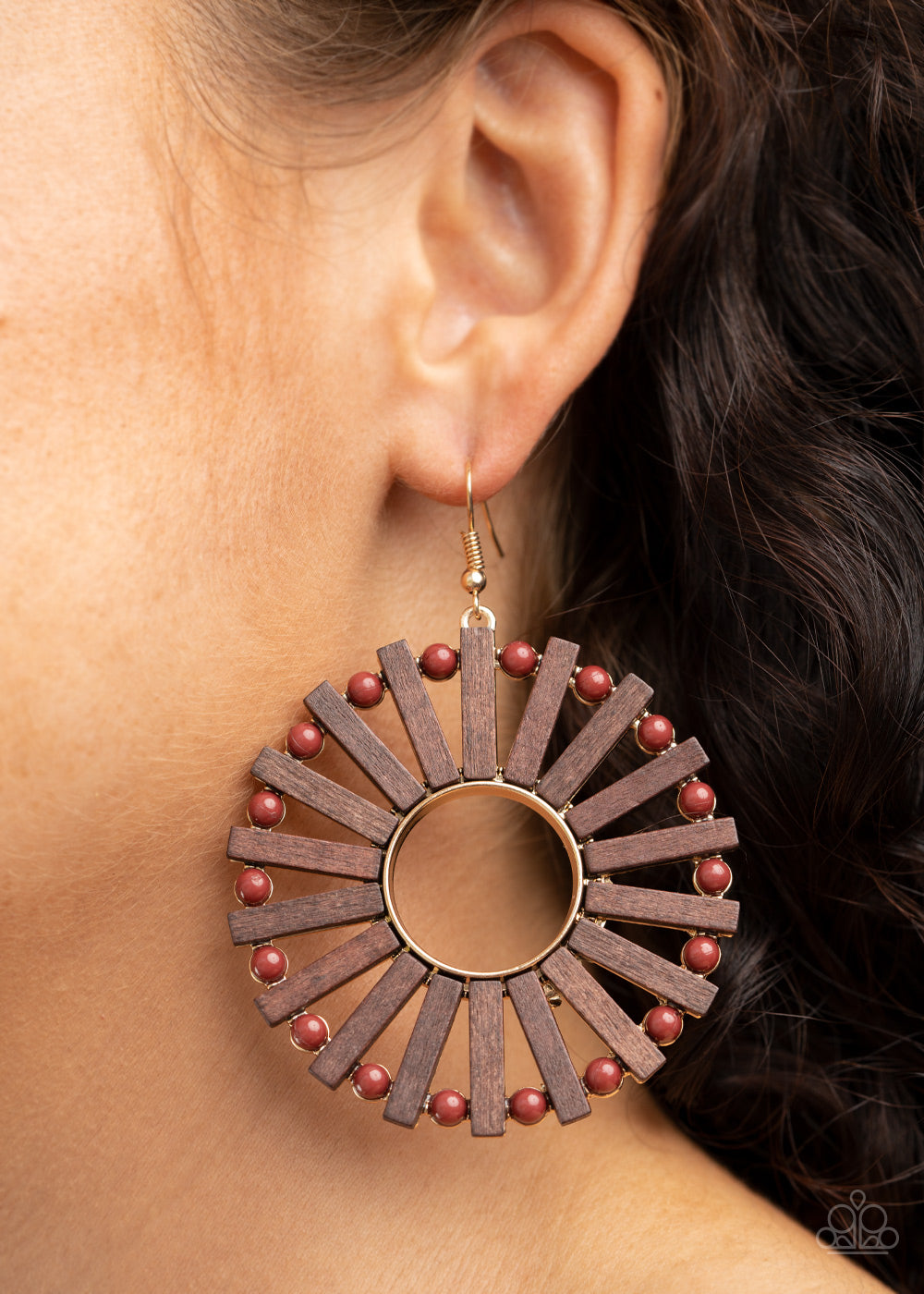 Paparazzi ♥ Solar Flare - Brown ♥  Earrings