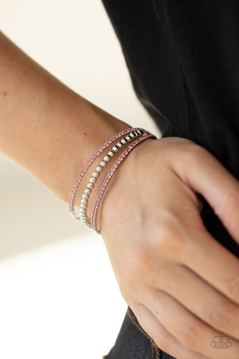 Paparazzi ♥ High-End Eye Candy - Pink ♥  Bracelet