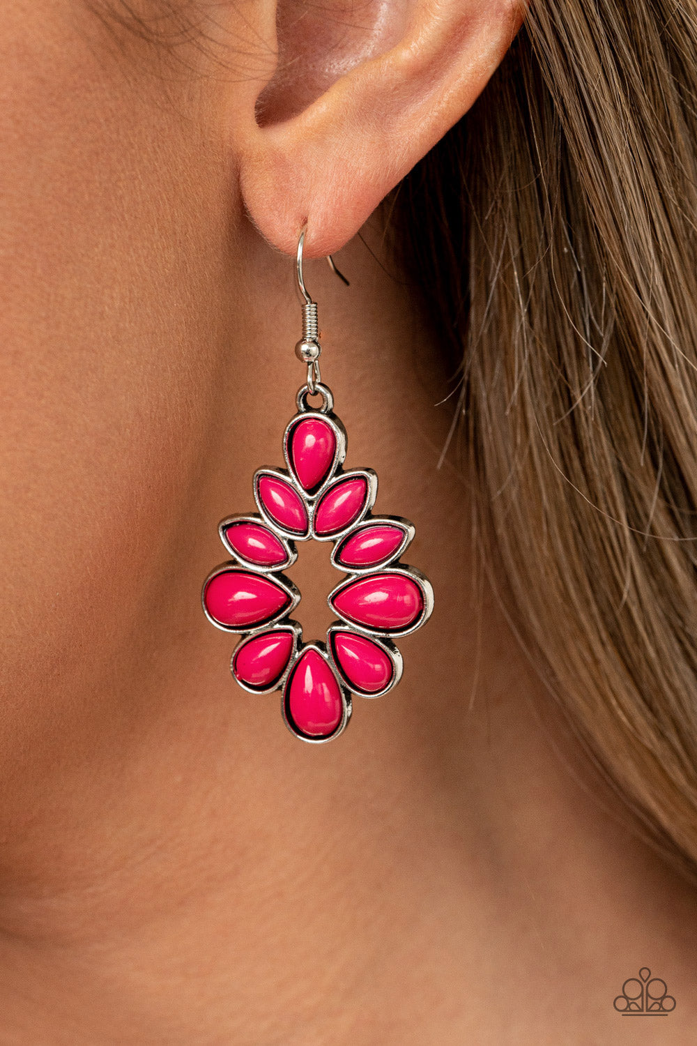 Paparazzi ♥ Burst Into TEARDROPS - Pink ♥  Earrings