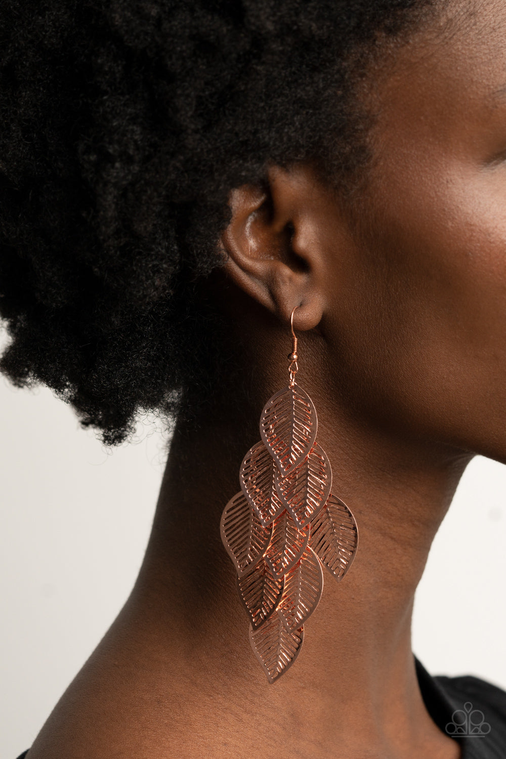 Paparazzi ♥ Limitlessly Leafy - Copper ♥  Earrings