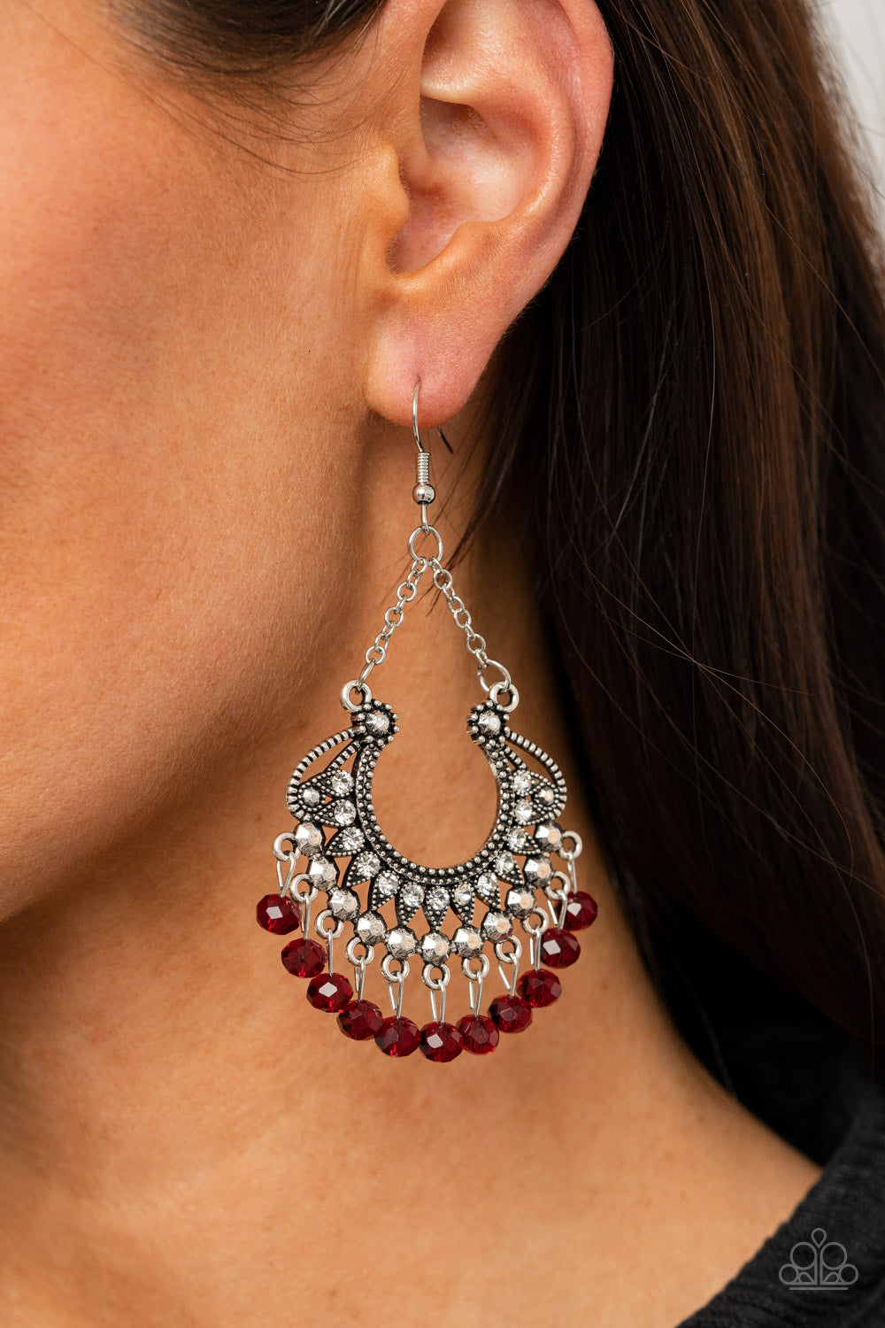 Paparazzi ♥ GLOW Down In Flames - Red ♥  Earrings