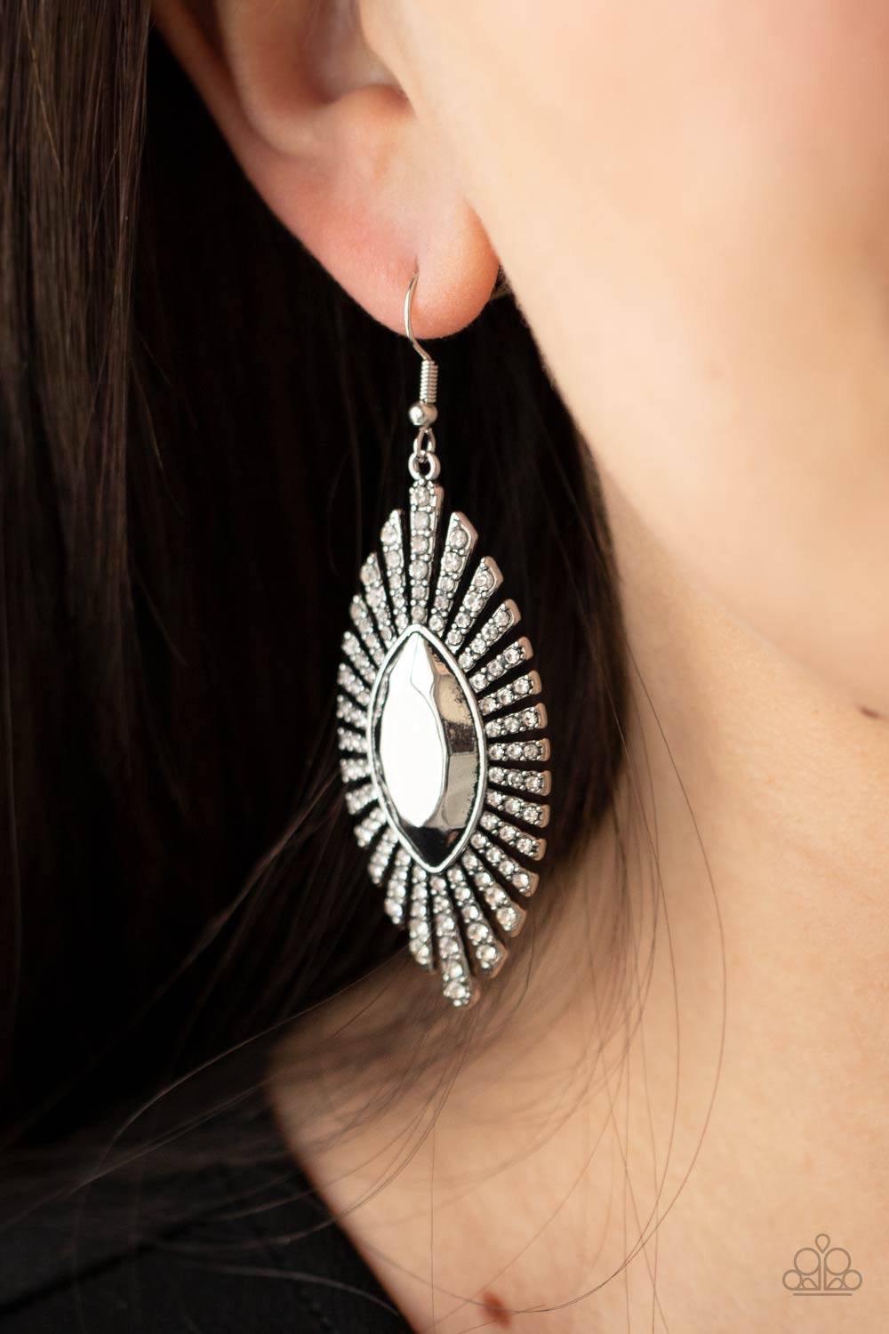 Paparazzi ♥ Who Is The FIERCEST Of Them All - White ♥  Earrings