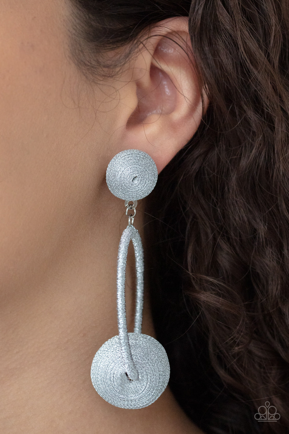 Convegence Post Earrings in Bright Silver