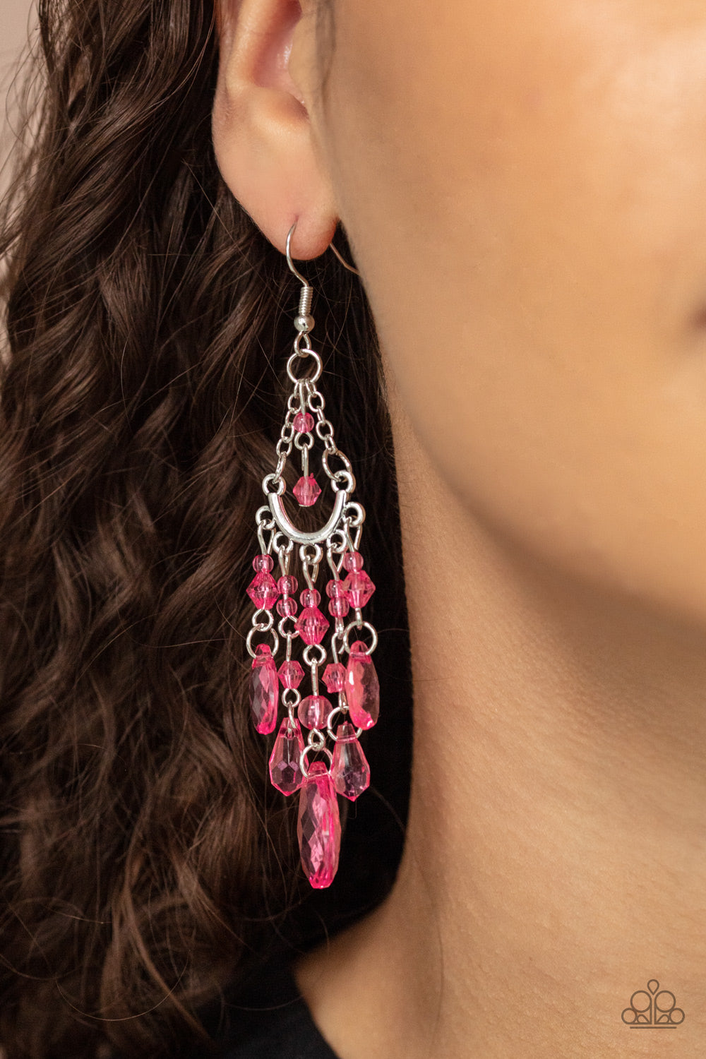 Paparazzi ♥ Paid Vacation - Pink ♥  Earrings