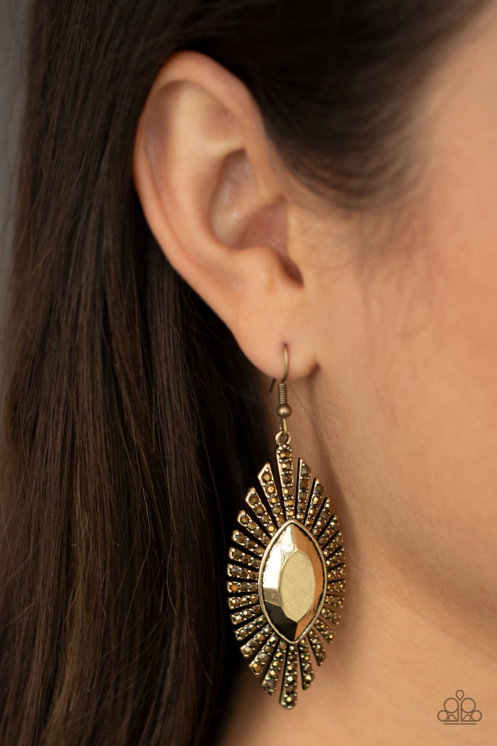 Paparazzi ♥ Who Is The FIERCEST Of Them All - Brass ♥  Earrings