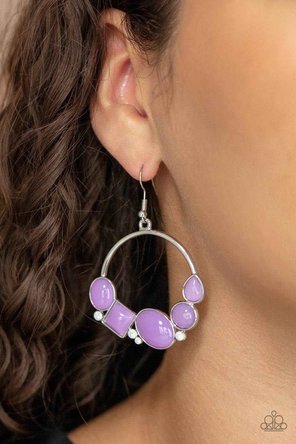 Paparazzi ♥ Beautifully Bubblicious - Purple ♥  Earrings