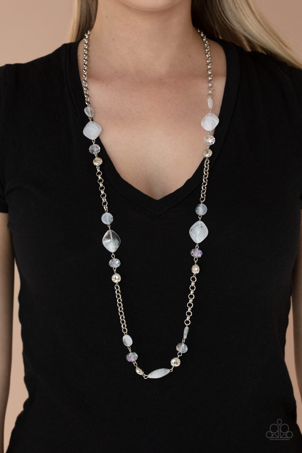 Paparazzi ♥ Light-Scattering Luminosity - White ♥  Necklace