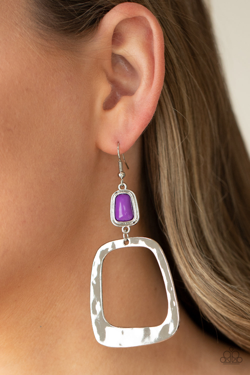 Paparazzi ♥ Material Girl Mod - Purple ♥  Earrings