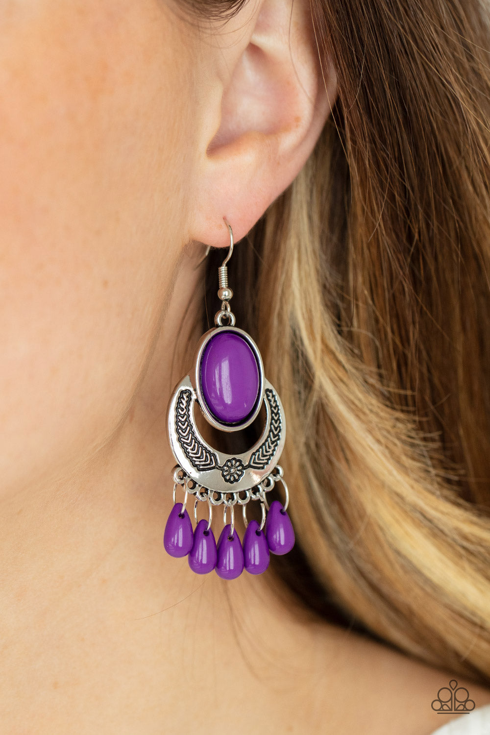 Paparazzi ♥ Prairie Flirt - Purple ♥  Earrings