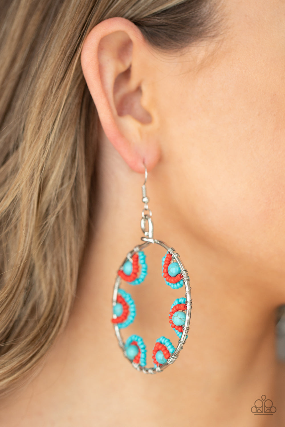 Paparazzi ♥ Off The Rim - Blue ♥  Earrings