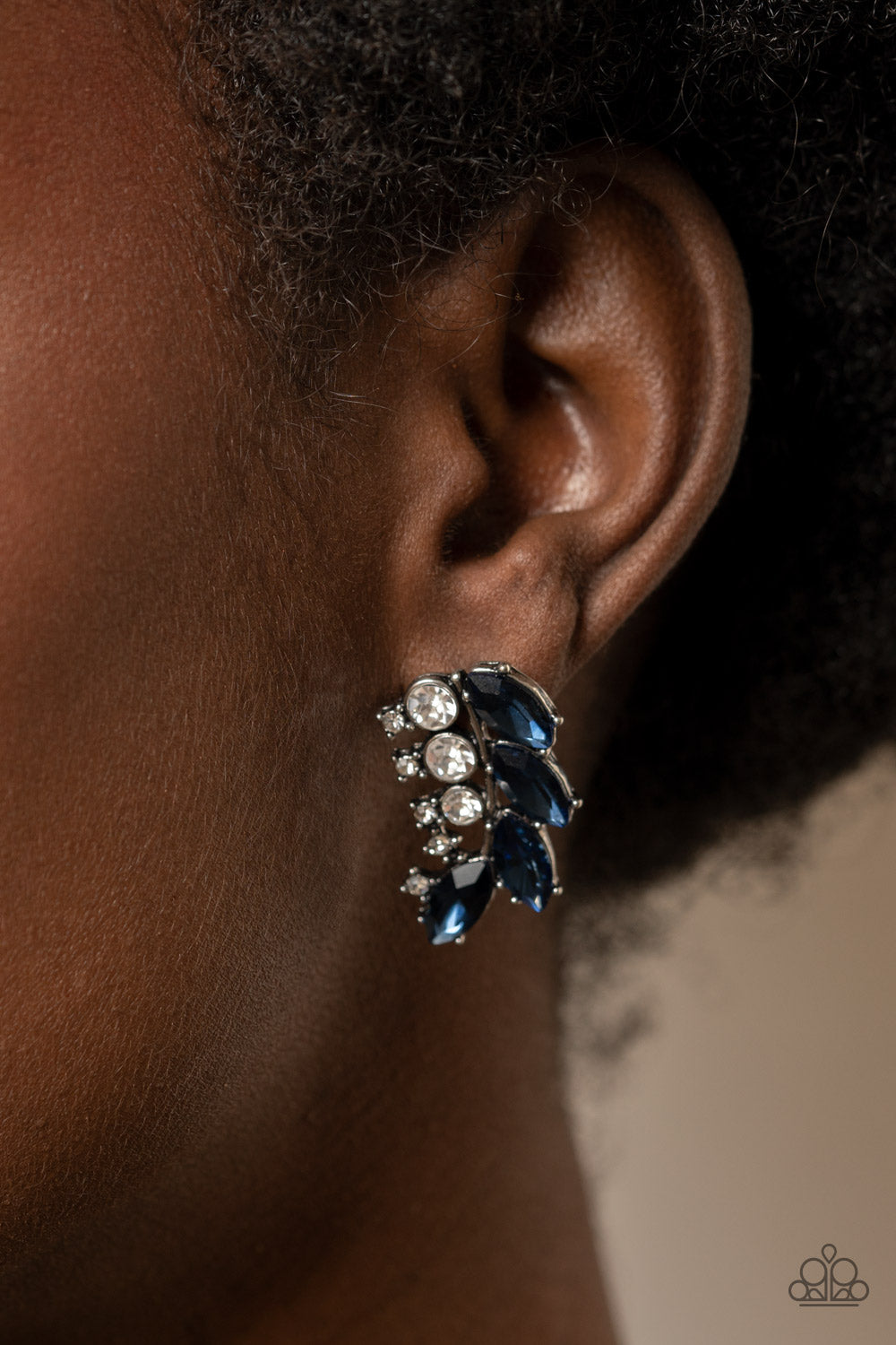 Paparazzi ♥ Flawless Fronds - Blue ♥  Post Earrings