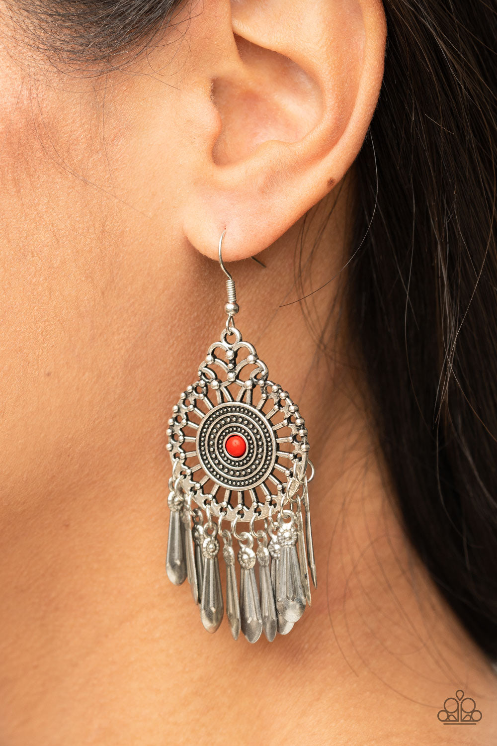 Paparazzi ♥ Dream a Little DREAMCATCHER - Red ♥  Earrings