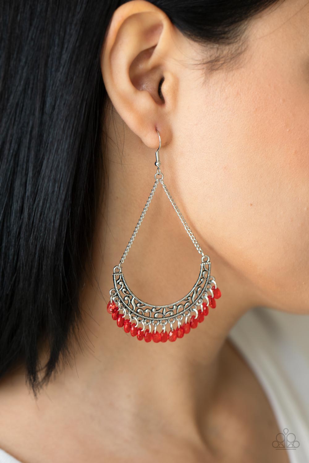 Paparazzi ♥ Orchard Odyssey - Red ♥  Earrings