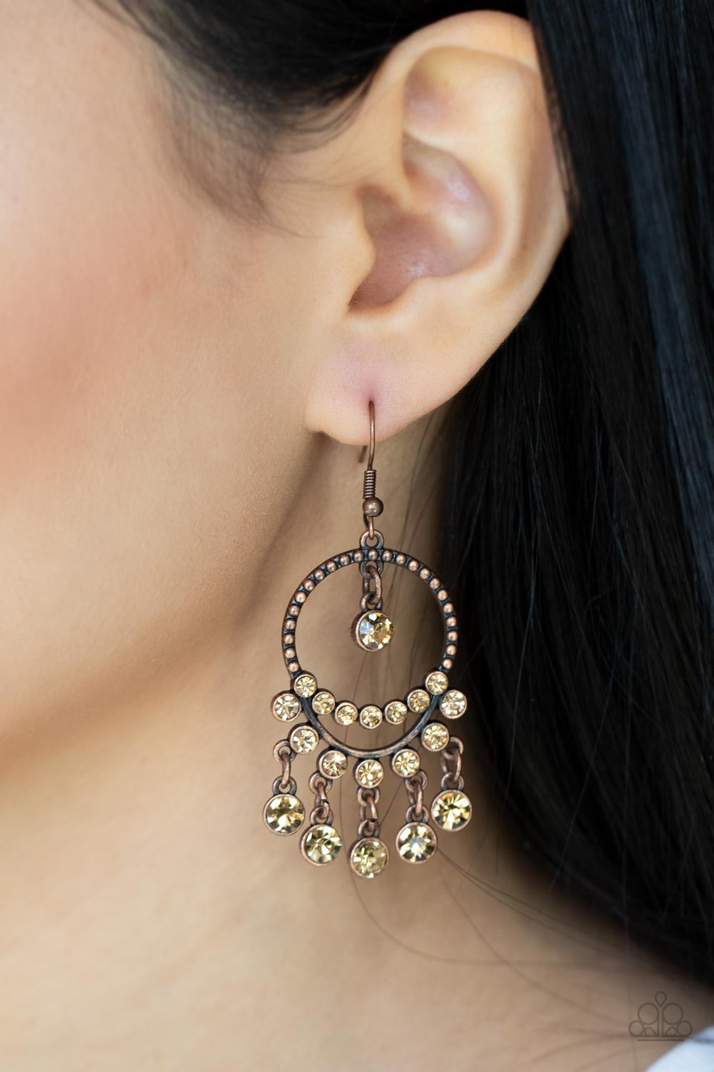 Paparazzi ♥ Cosmic Chandeliers - Copper ♥  Earrings