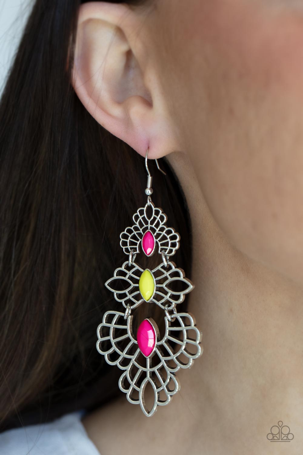 Paparazzi ♥ Flamboyant Frills - Mulit ♥  Earrings