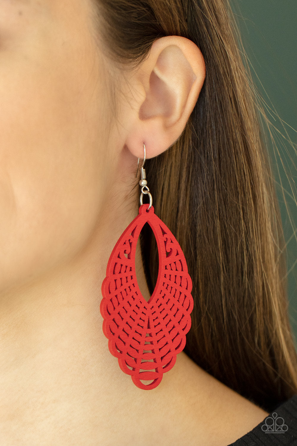 Paparazzi ♥ Tahiti Tankini - Red ♥  Earrings