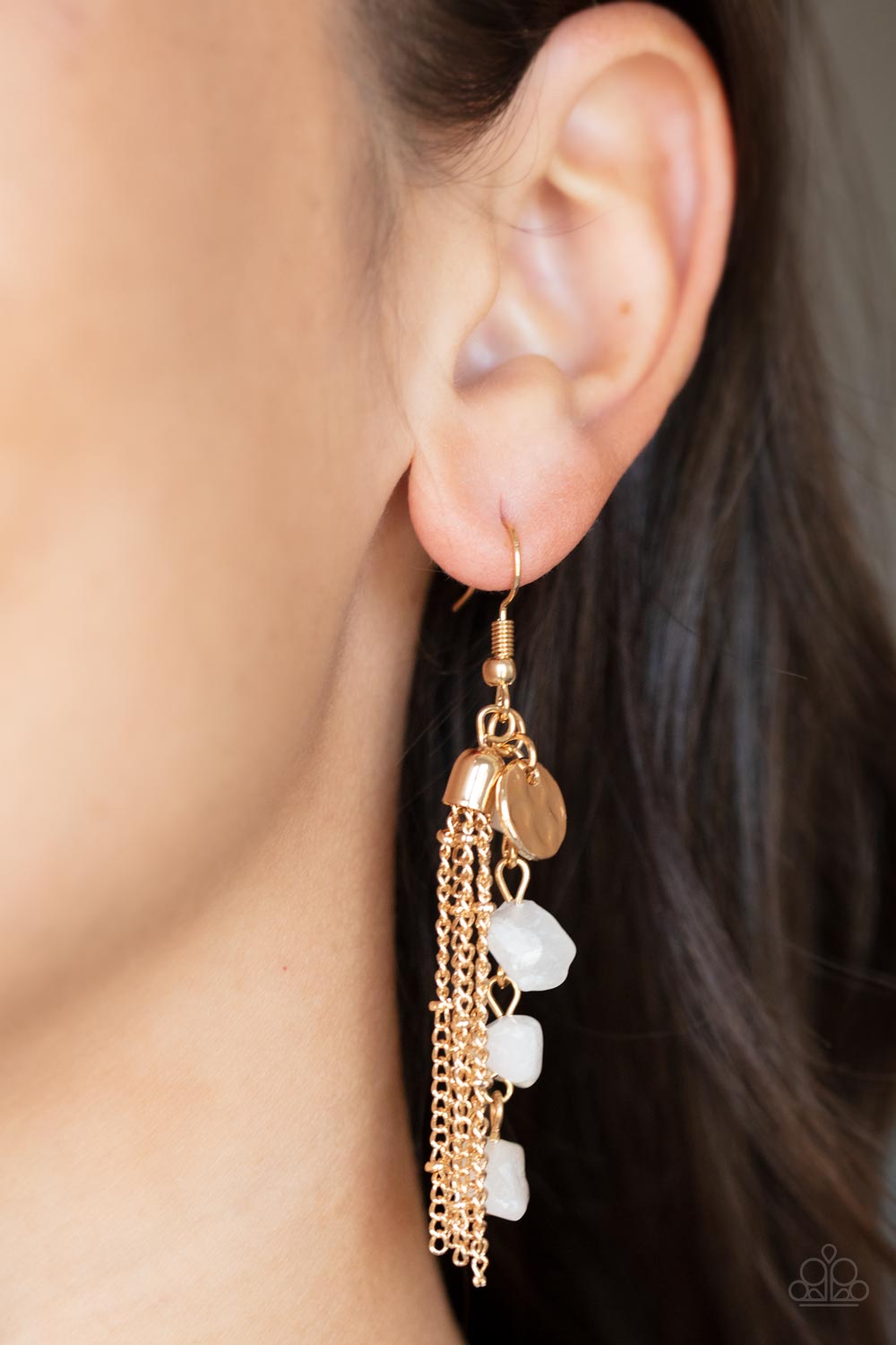 Paparazzi ♥ Stone Sensation - Gold ♥  Earrings