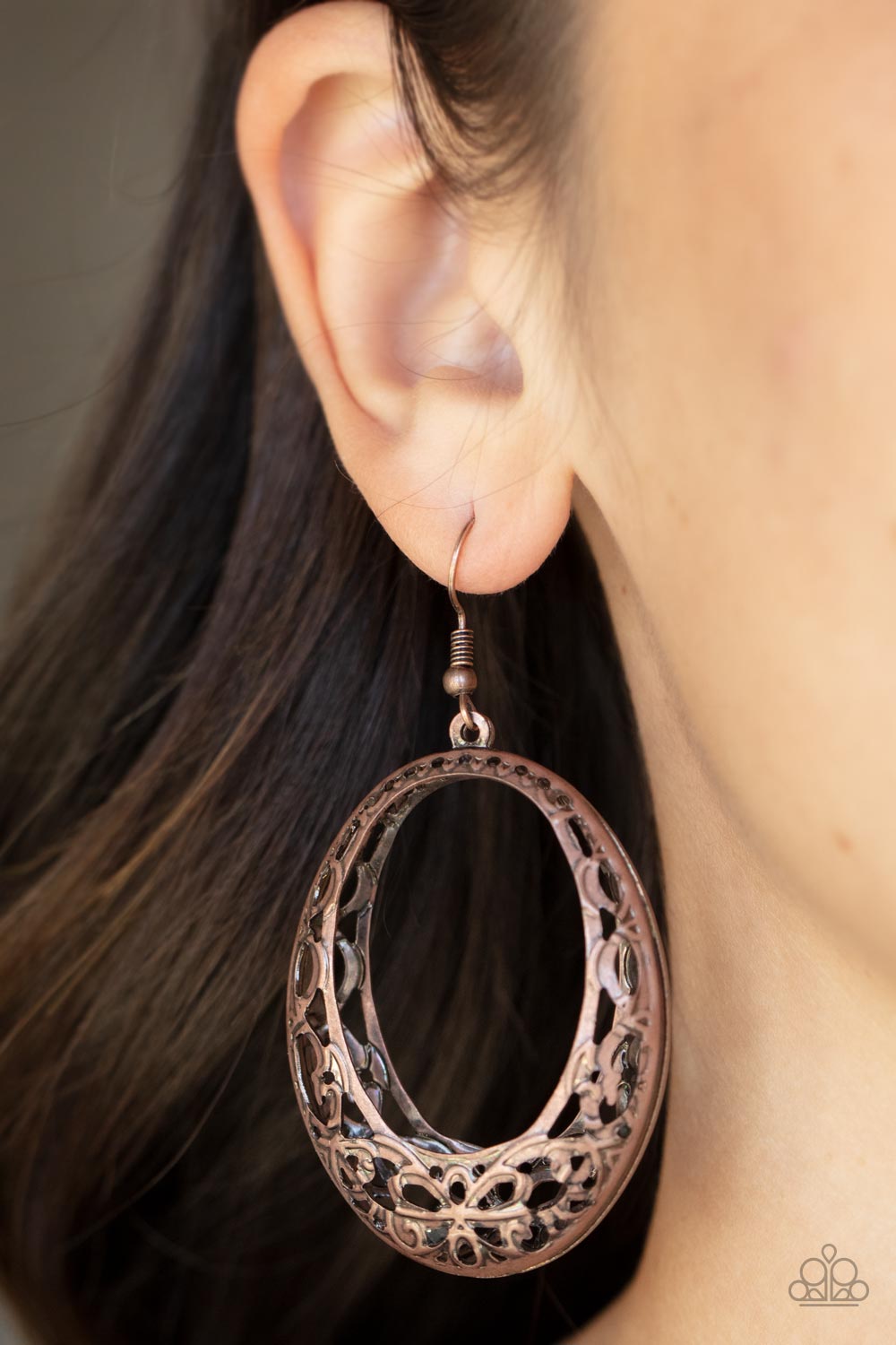 Paparazzi ♥ Gardenista Grandeur - Copper ♥  Earrings